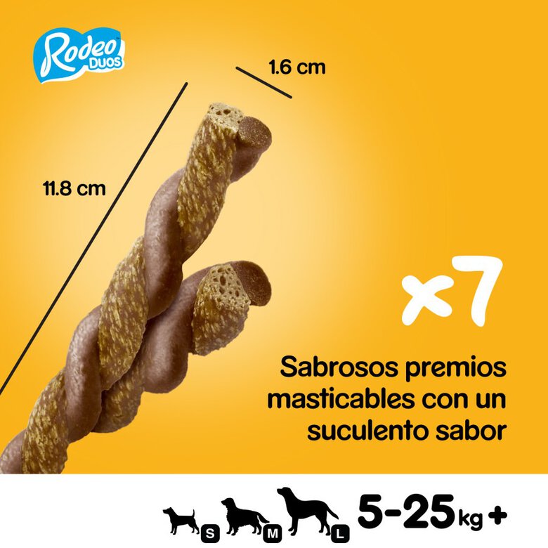 123 g Pedigree Rodeo Duos Snacks Frango e Bacon para Cães,  Imagem número 2 123 g Pedigree Rodeo Duos Snacks Frango e Bacon para Cães, , large Imagem número 2