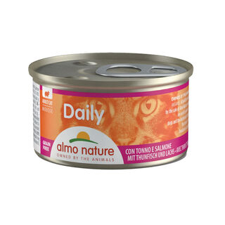 Almo Nature Daily Mousse de Atum e Salmão lata para gatos