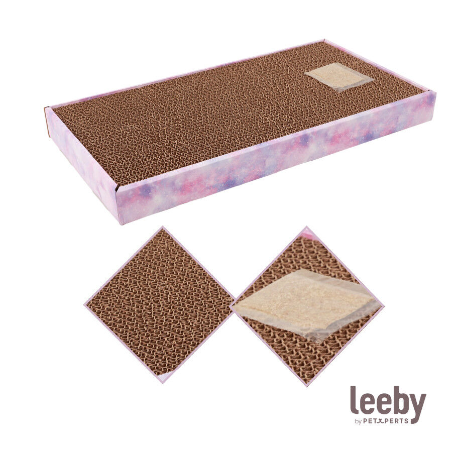 Leeby Fitz t&aacute;bua arranhadora de cart&atilde;o cor-de-rosa para gatos, , large Imagem n&uacute;mero 6