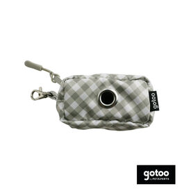 Gotoo Porta-sacos xadrez vichy para cães
