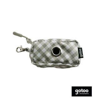Gotoo Porta-sacos xadrez vichy para cães