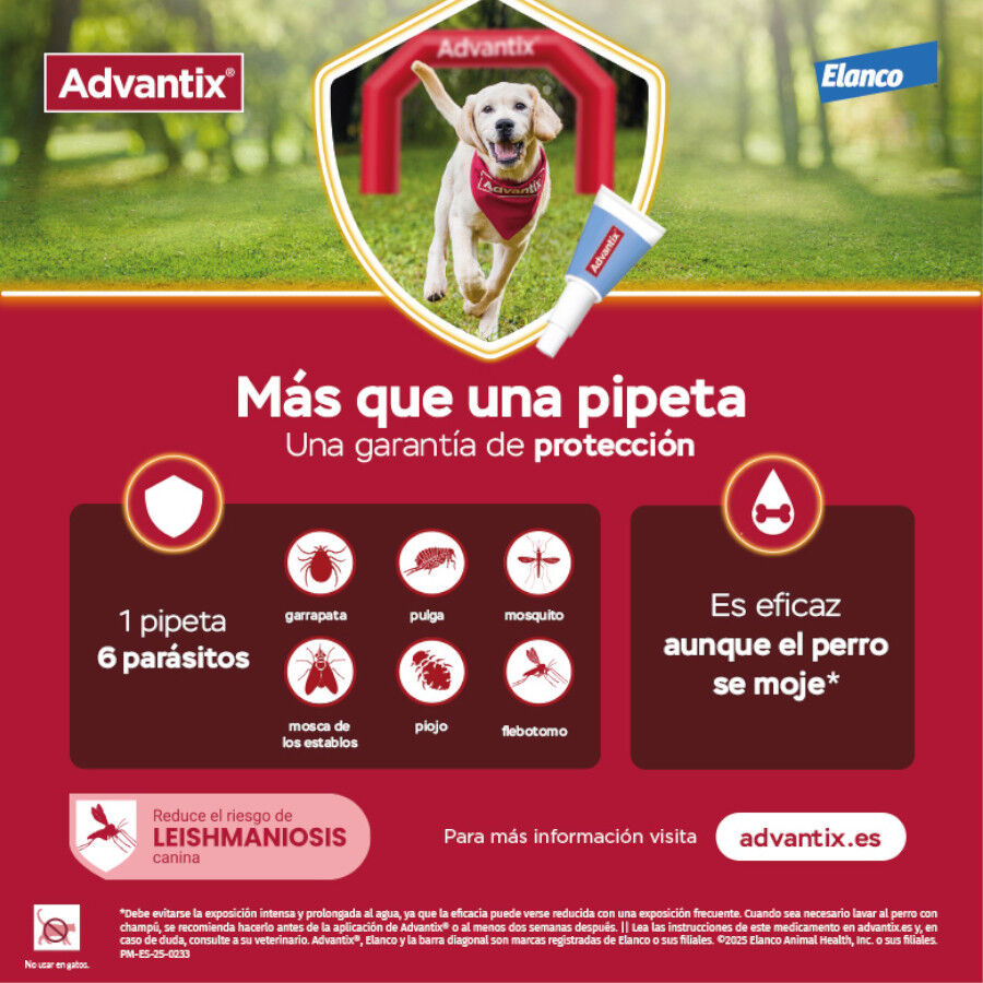 0-4 kg (1 ud.) Advantix Pipetas Antiparasit&aacute;rias para c&atilde;es, , large Imagem n&uacute;mero 3