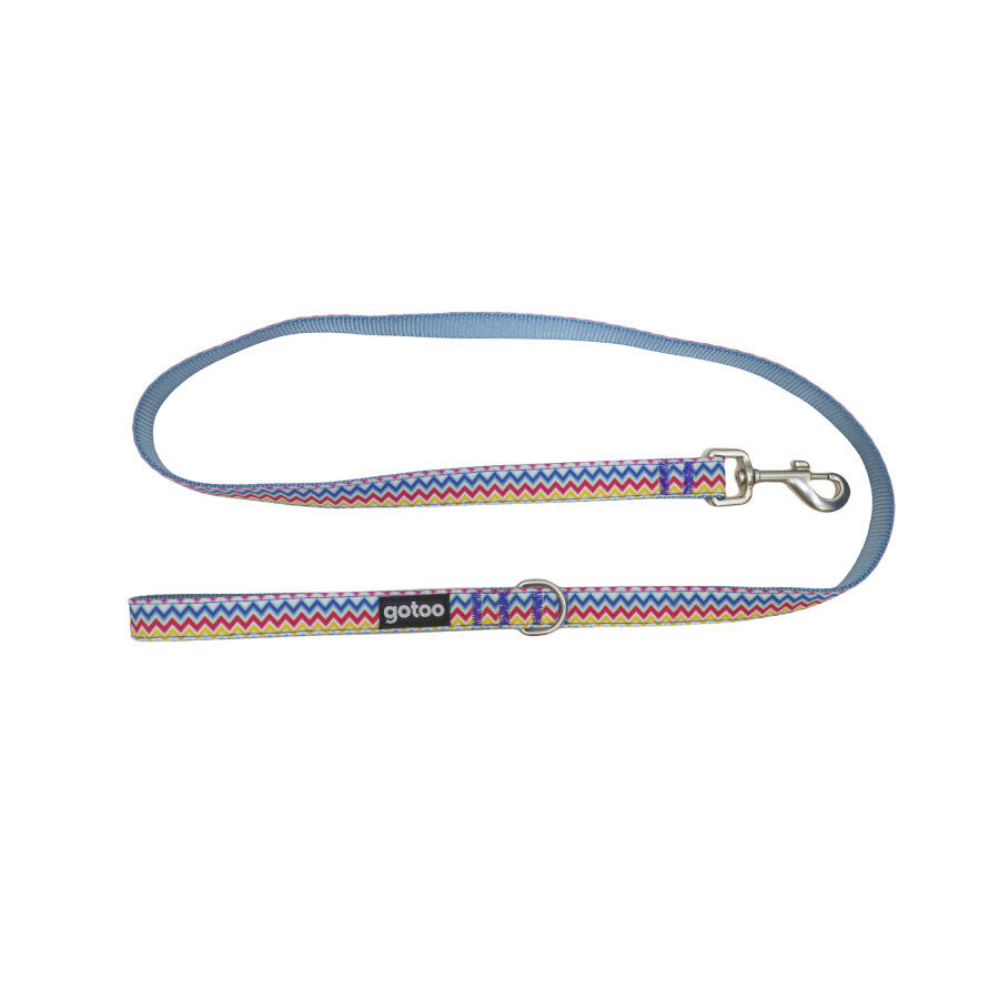 Gotoo Trela Estampada com Riscas Zig-Zag para C&atilde;es, , large Imagem n&uacute;mero 1