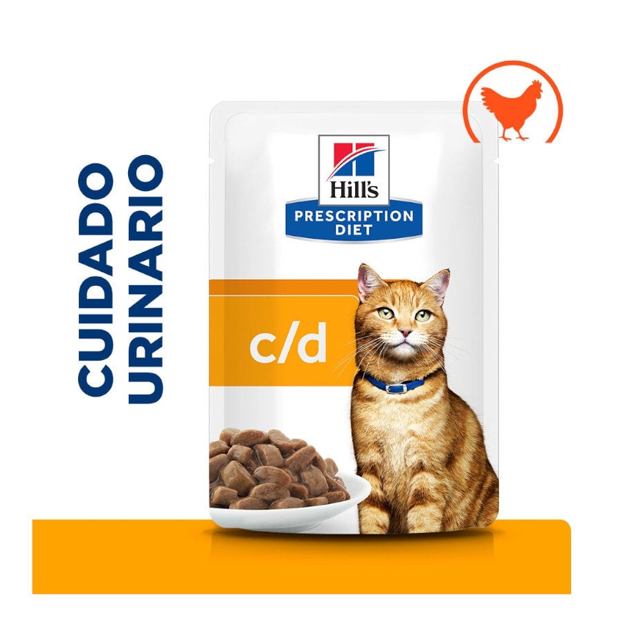 12 saquetas x 85 g Hill's Prescription Diet Urinary Care Frango saqueta para gatos, , large Imagem n&uacute;mero 2