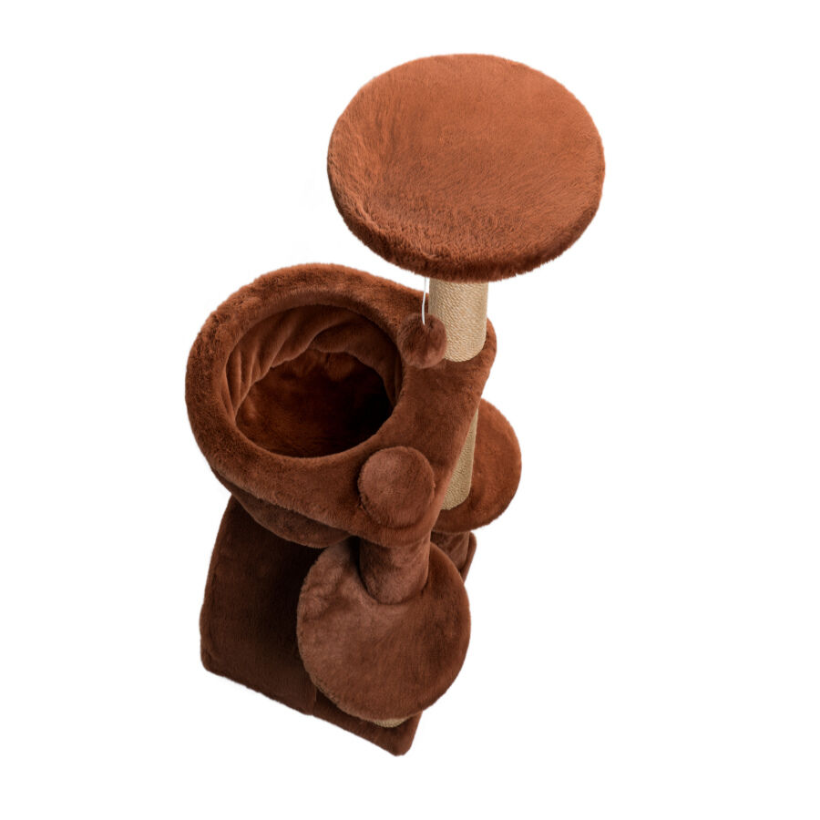 Catshion Amber &Aacute;rvore Arranhador com Gruta Cor de Canela para gatos, , large Imagem n&uacute;mero 2