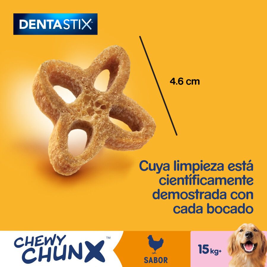 68 g Pedigree Dentastix Chewy Chunx Snacks Dent&aacute;rios Frango para C&atilde;es M&eacute;dios e Grandes, , large Imagem n&uacute;mero 2