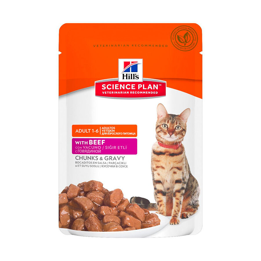 85 g Hill's Science Plan Adult Vitela Saqueta em Molho para gatos, , large Imagem n&uacute;mero 4