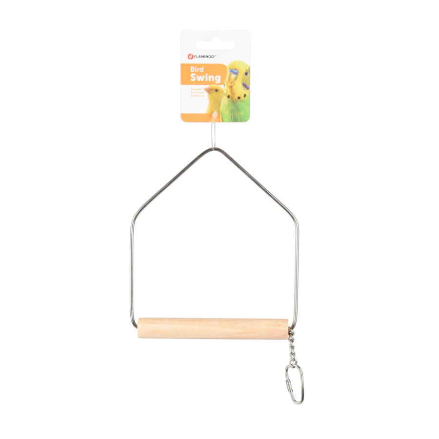 Flamingo de brinquedo de balan&ccedil;o de madeira para periquitos, , large Imagem n&uacute;mero 2