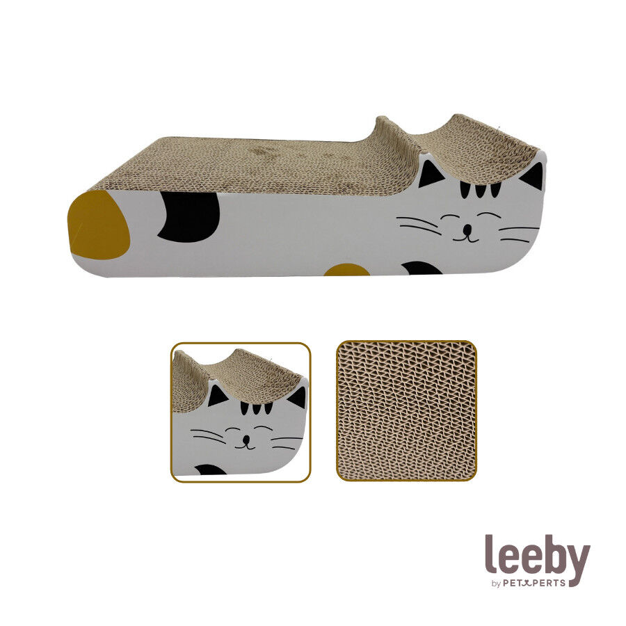 Leeby Kira arranhador de cart&atilde;o branco para gatos, , large Imagem n&uacute;mero 6