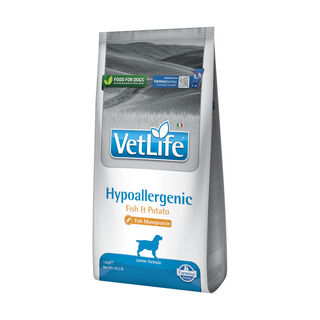 Farmina Vet Life Ração hipoalergênica para cães com peixe e batata doce