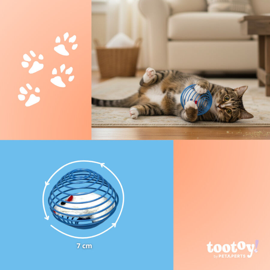 Tootoy! Chase & Play Bola interativa com rato para gatos, , large Imagem n&uacute;mero 5