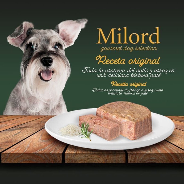 150 g Milord Senior Frango e Arroz em paté terrina para cães,  Imagem número 2 150 g Milord Senior Frango e Arroz em paté terrina para cães, , large Imagem número 2