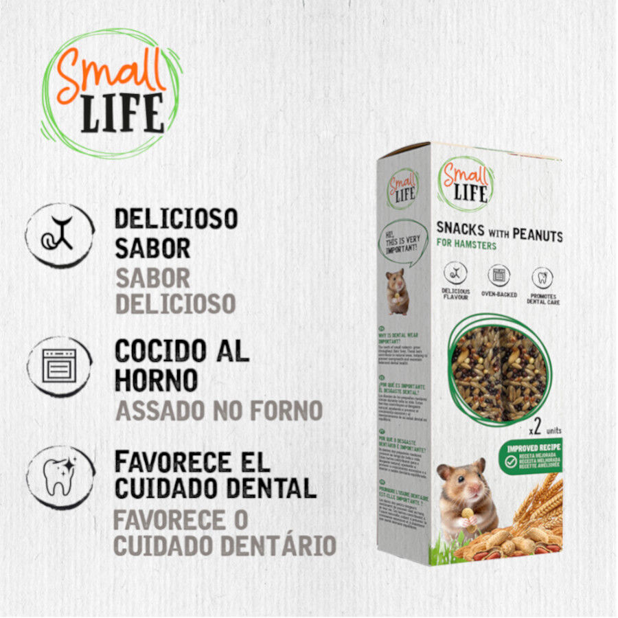 2 barritas Small Life Barritas Snack com Amendoins para hamsters, , large Imagem n&uacute;mero 3