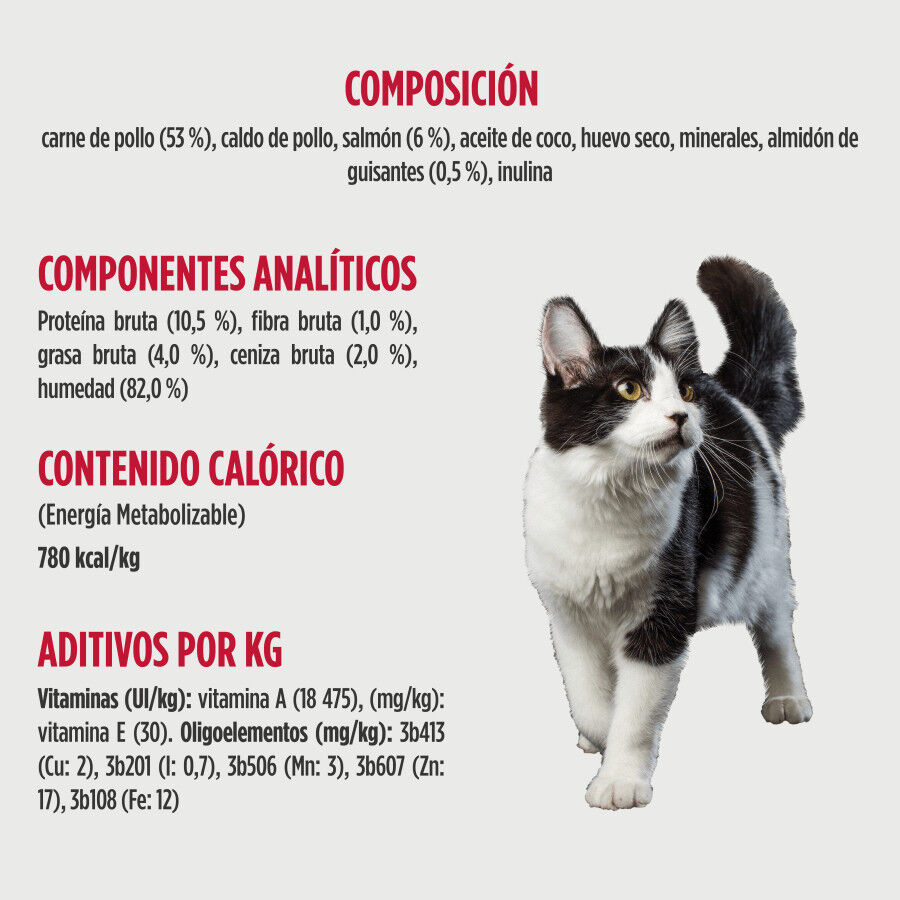 79 g Nulo Silky Mousse Frango com Salm&atilde;o Saquetas para gatos, , large Imagem n&uacute;mero 4