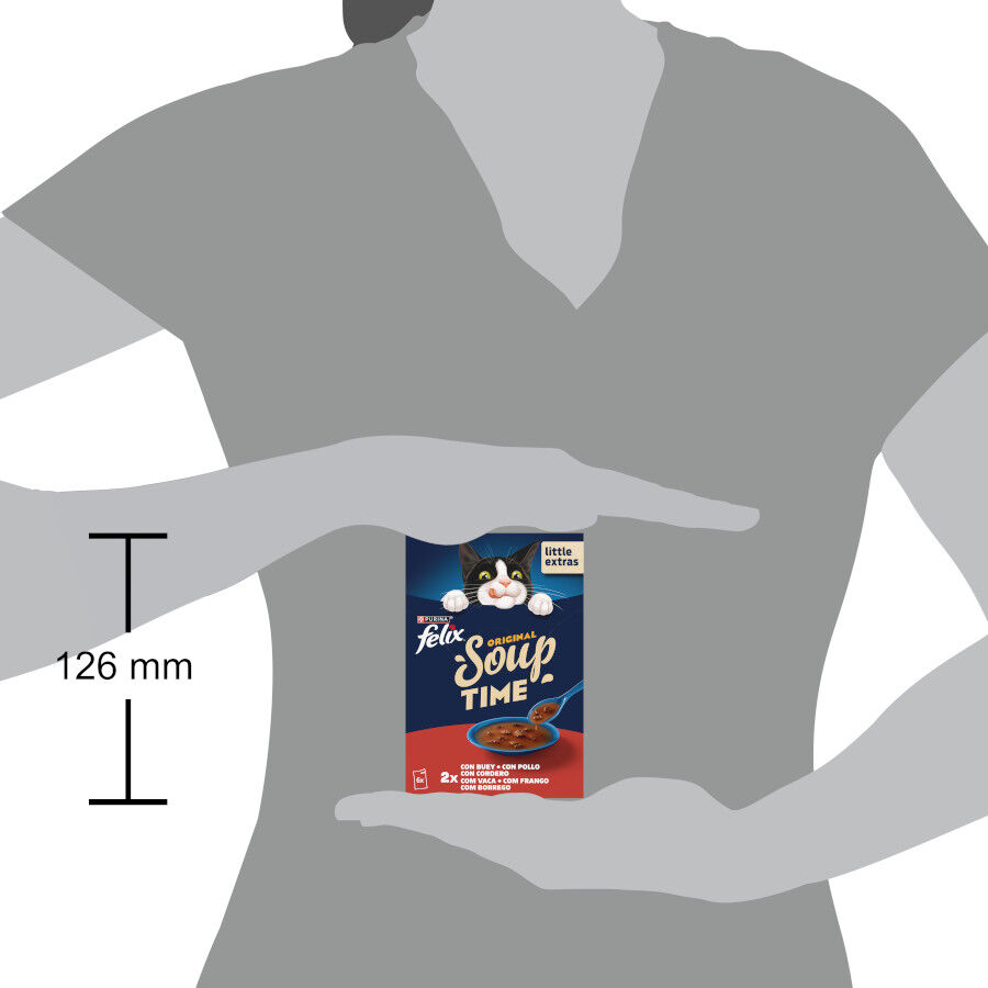 6 x 48 g Felix Cat Sopa de Buey, Pollo y Cordero para gatos, , large Imagem n&uacute;mero 4