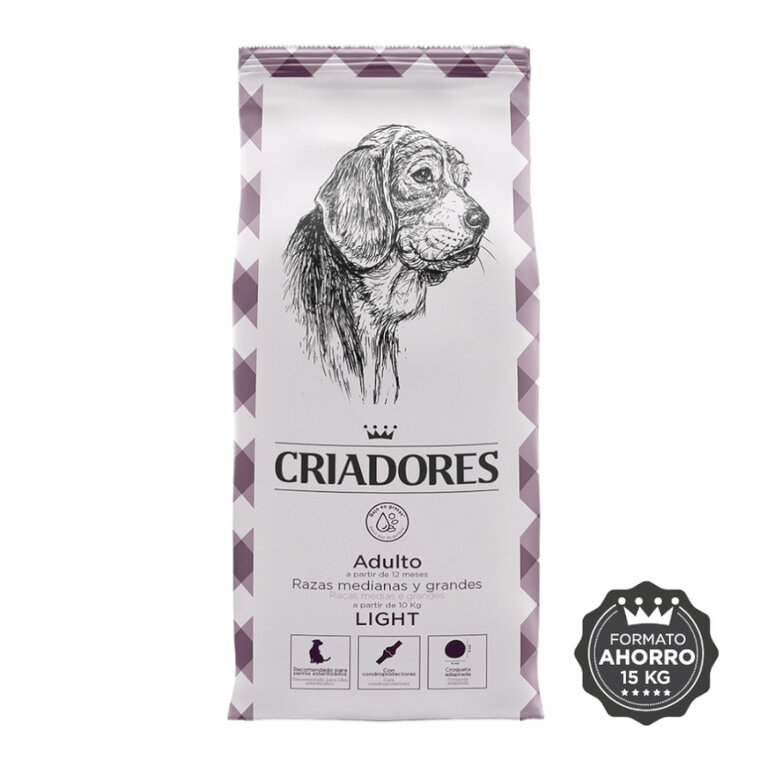 15 kg Criadores Adulto Light Frango ração para cães de porte médio e grande,  Imagem número 2 15 kg Criadores Adulto Light Frango ração para cães de porte médio e grande, , large Imagem número 2