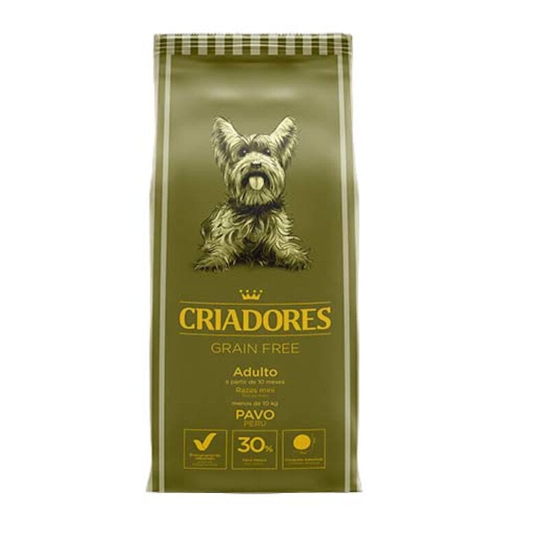 Criadores Grain Free Pavo pienso perros razas mini Imagem número 1 Criadores Grain Free Pavo pienso perros razas mini Imagem número 1