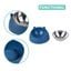 Leeby Comedouro Elevado em A&ccedil;o Inoxid&aacute;vel e Pl&aacute;stico Azul para gatos, , large Indicador imagem n&uacute;mero 3