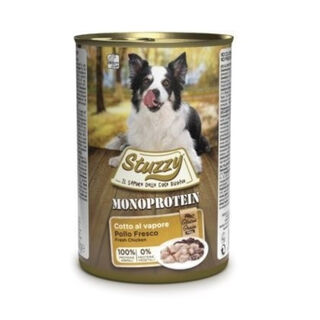 Stuzzy Monoprotein Frango lata para cães