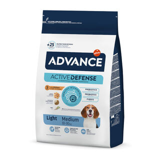 Advance Active Defense Medium Light Frango e Arroz ração para cães