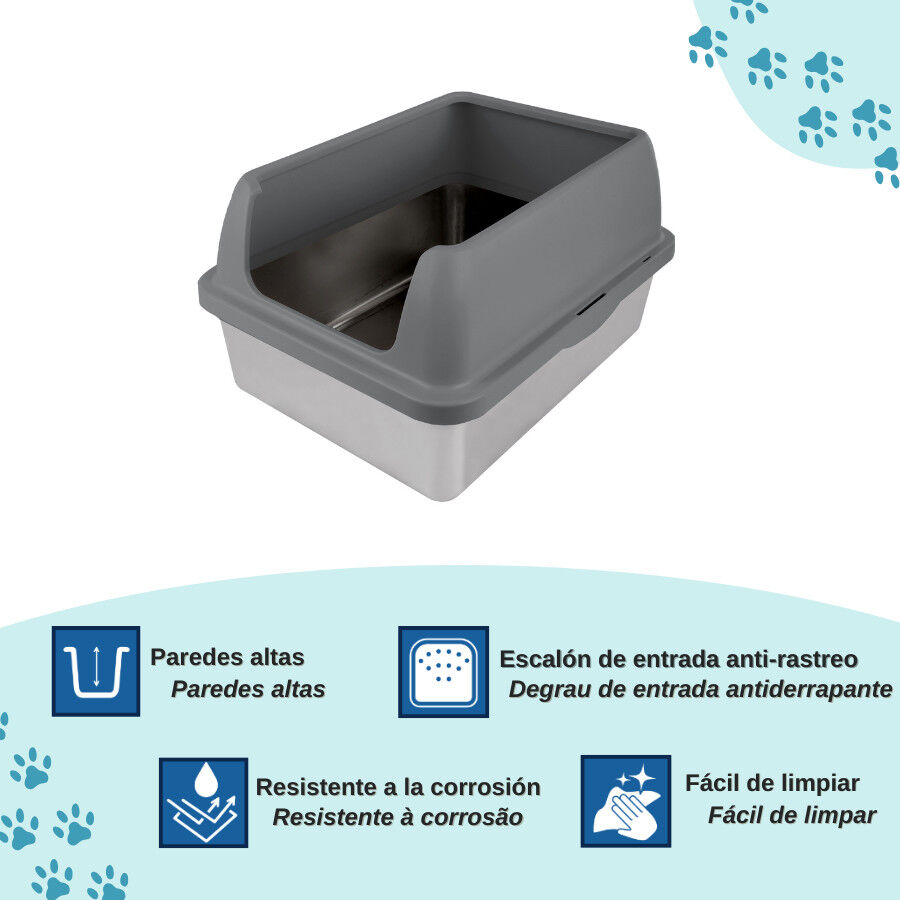 Nice Care Caixa de Areia Aberta A&ccedil;o para gatos, , large Imagem n&uacute;mero 3