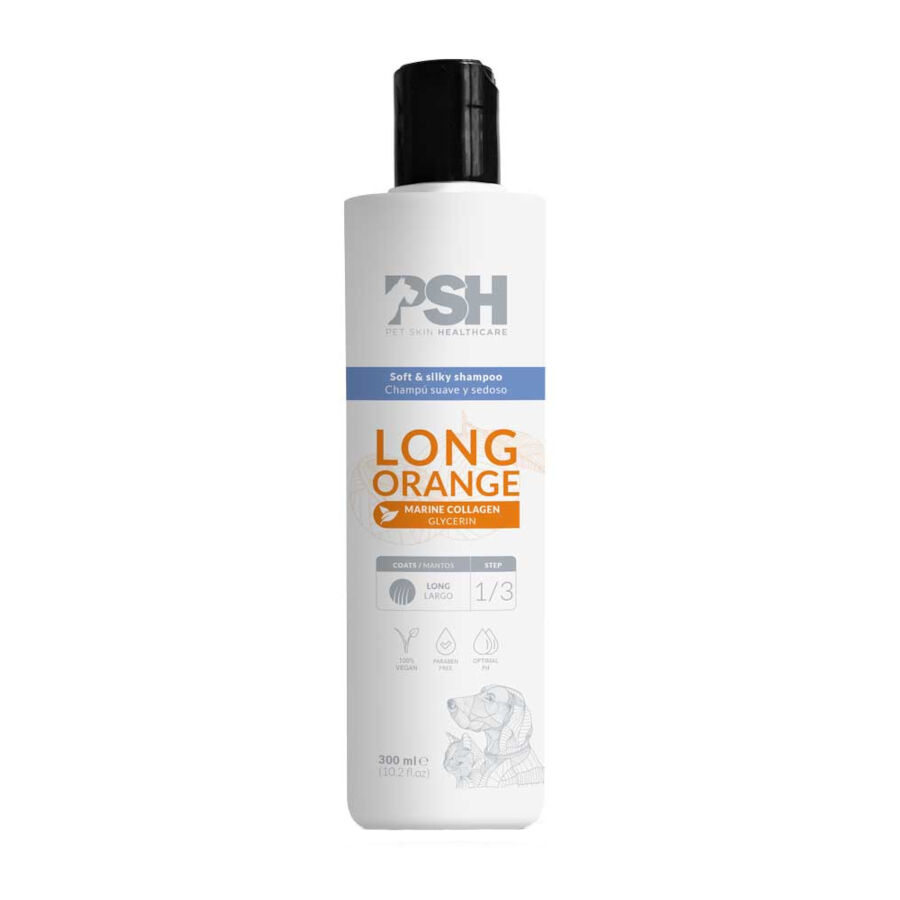 PSH Long Orange Long Hair Shampoo para c&atilde;es e gatos, , large Imagem n&uacute;mero 1
