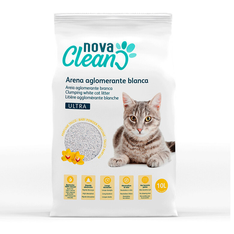 Nova Clean Ultra Areia Aglomerante de Pó de Talco para gatos,  Imagem número 1 Nova Clean Ultra Areia Aglomerante de Pó de Talco para gatos, , large Imagem número 1