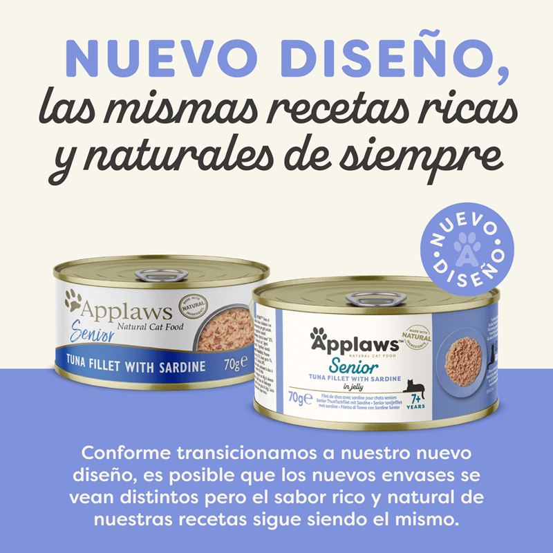 70 g Applaws Senior latas atum e sardinha para gatos, , large Imagem n&uacute;mero 2
