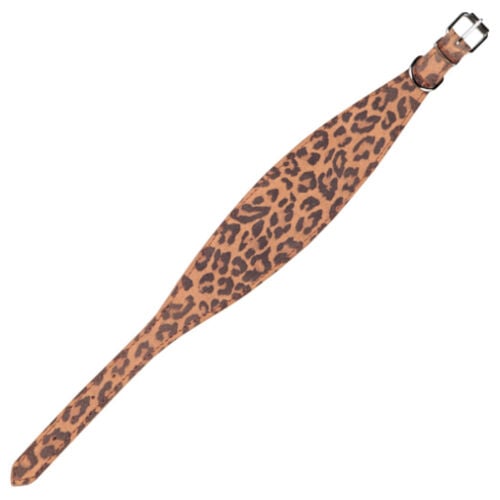 Arppe de cuero estampado leopardo collar galgos Imagem n&uacute;mero 1