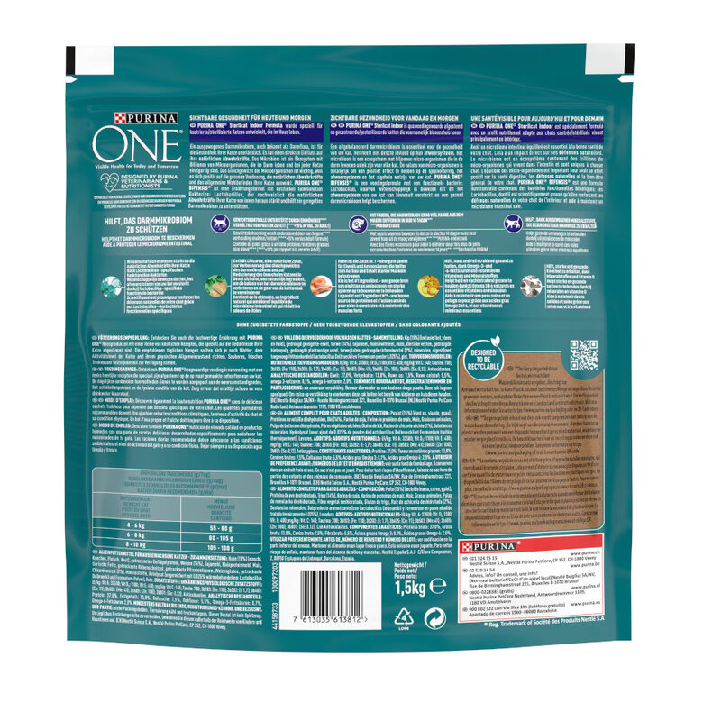 1.5 kg Purina One Adult Bifensis Esterilizado Frango ração para gatos ,  Imagem número 4 1.5 kg Purina One Adult Bifensis Esterilizado Frango ração para gatos , , large Imagem número 4