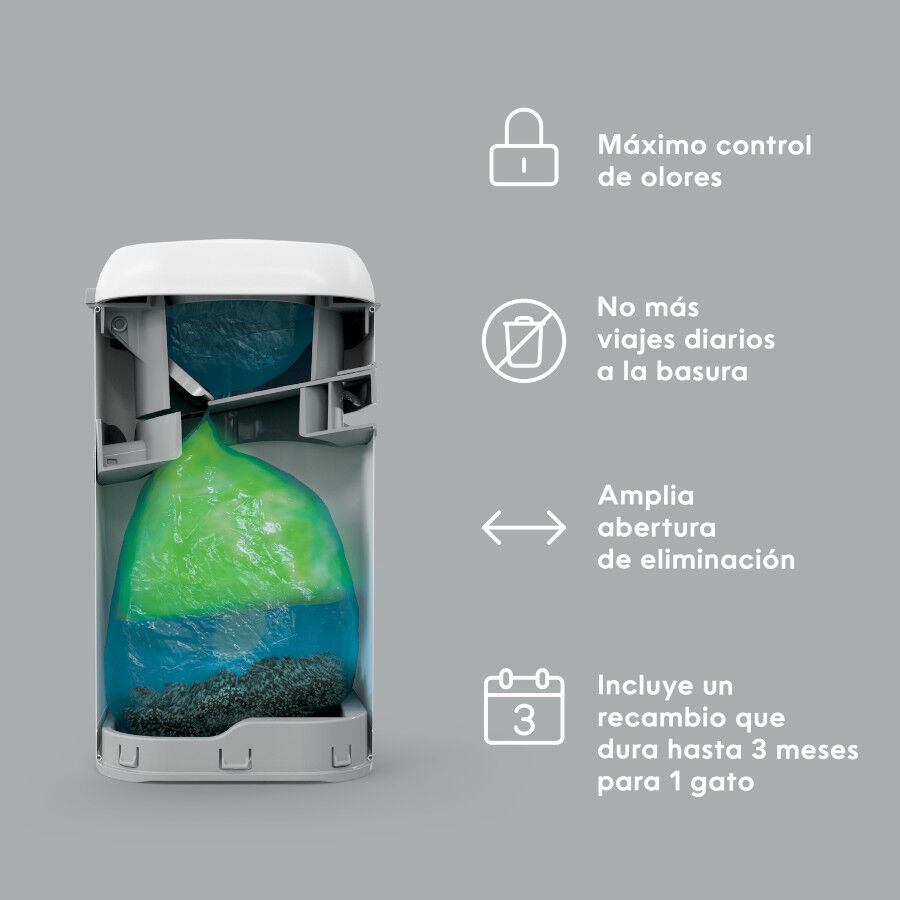 Litter Genie Contentor LitterLocker Platinum para Areia de gato, , large Imagem n&uacute;mero 3