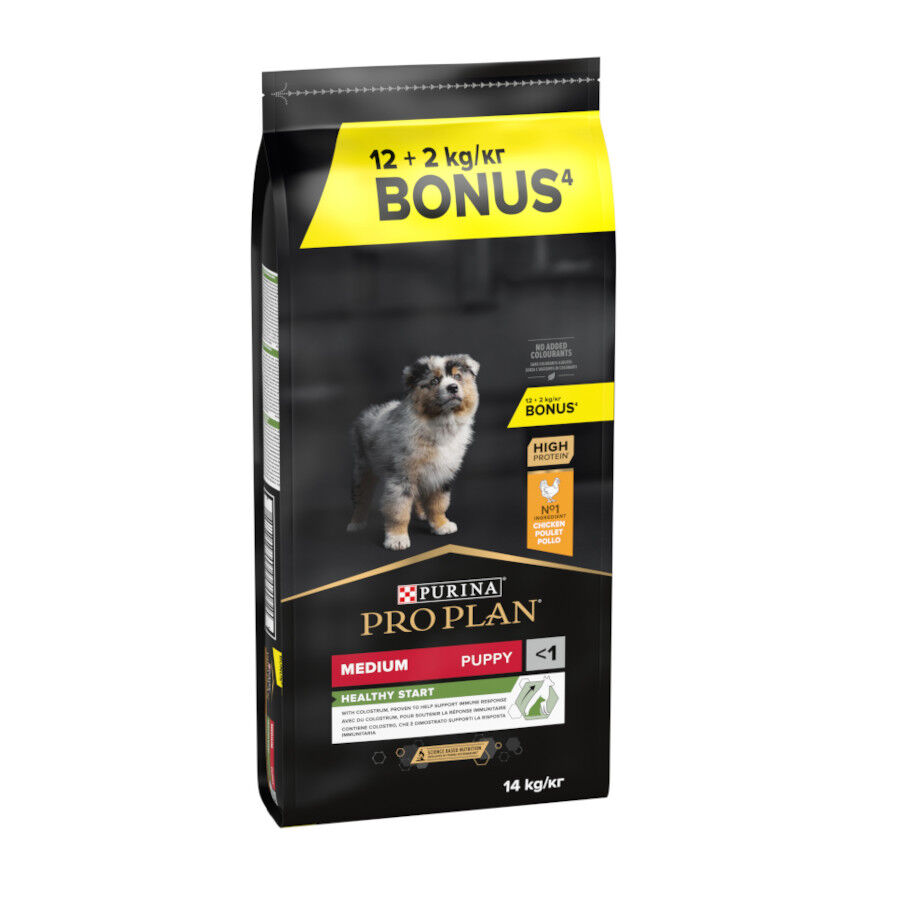 14 kg (12 + 2 kg gr&aacute;tis!) Pro Plan Puppy Medium Frango ra&ccedil;&atilde;o para cachorros, , large Imagem n&uacute;mero 1