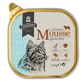 Criadores Grain Free Mousse de Cordeiro terrina para gatos 