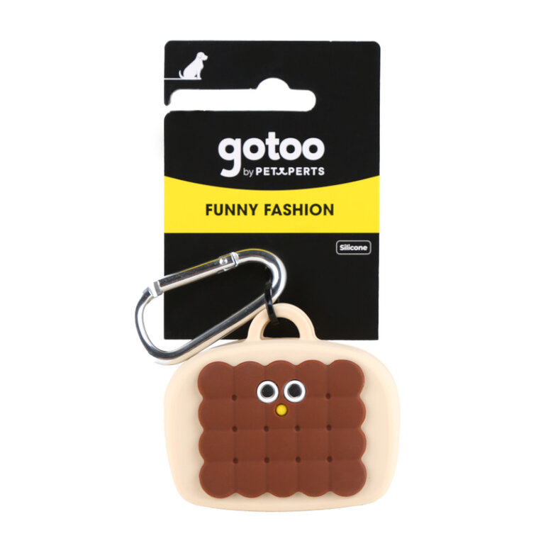 Gotoo Porta-sacos de silicone castanho para cães,  Imagem número 6 Gotoo Porta-sacos de silicone castanho para cães, , large Imagem número 6