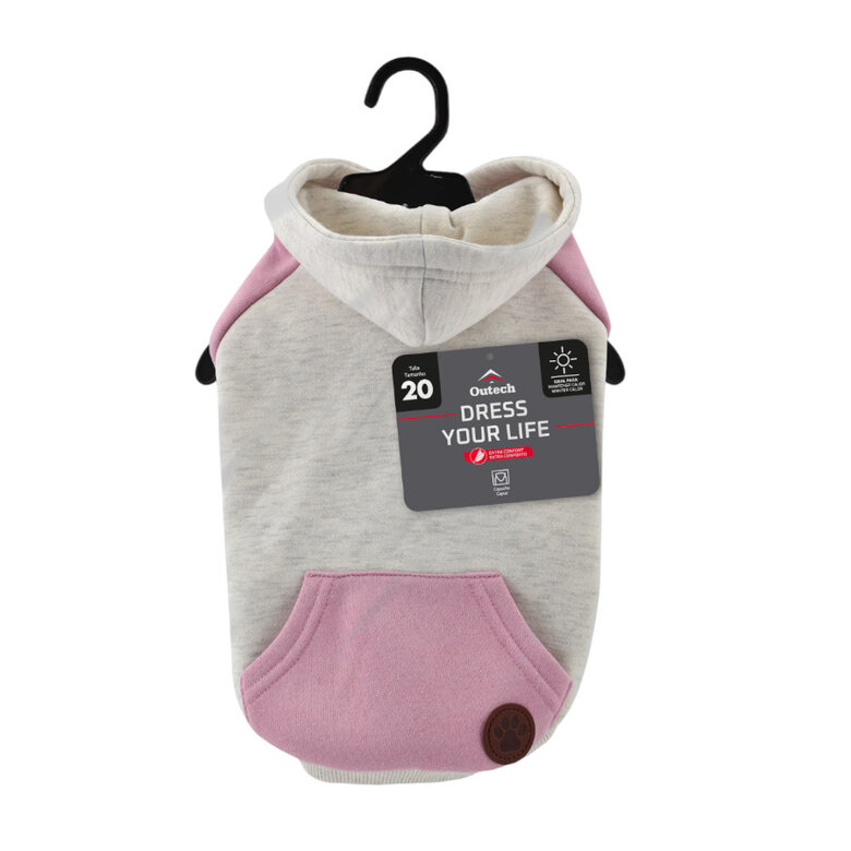 Outech Camisola com capuz rosa para cães,  Imagem número 5 Outech Camisola com capuz rosa para cães, , large Imagem número 5
