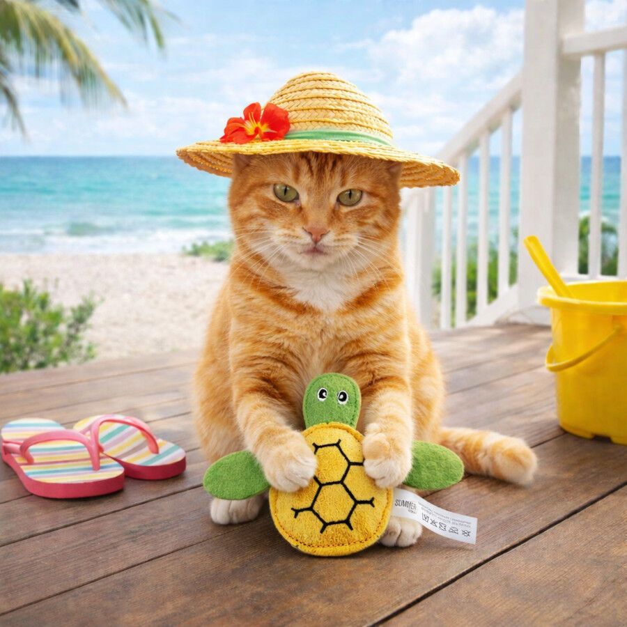 Summer Vibes Cat Turtle Peluche para gatos, , large Imagem n&uacute;mero 1