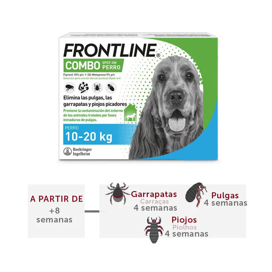 Frontline Combo Pipetas Antiparasit&aacute;rias para c&atilde;es m&eacute;dios, , large Imagem n&uacute;mero 2