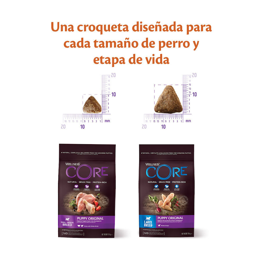 10 kg Wellness Core Puppy Small/Medium Frango e Peru ra&ccedil;&atilde;o para c&atilde;es, , large Imagem n&uacute;mero 2