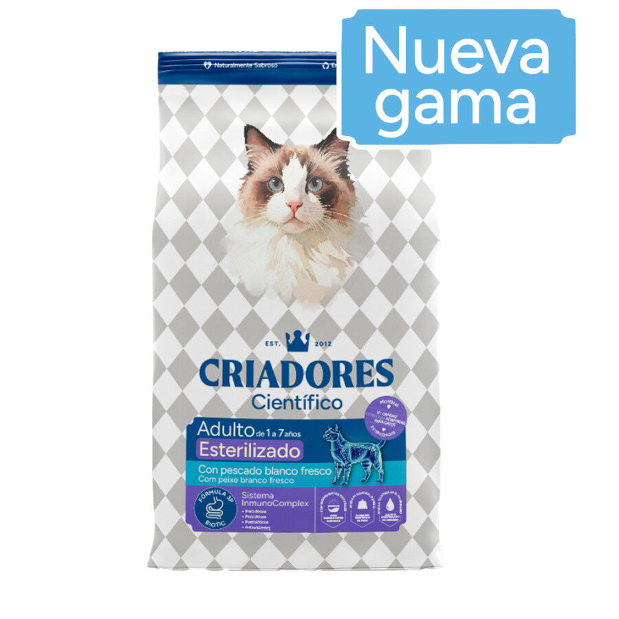 2 x 2 kg Criadores Cient&iacute;fico Mature +7 Frango Ra&ccedil;&atilde;o para gatos Pack Poupan&ccedil;a!, , large Imagem n&uacute;mero 1