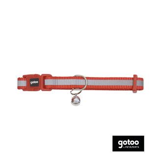 Gotoo Coleira nylon vermelha para gatos