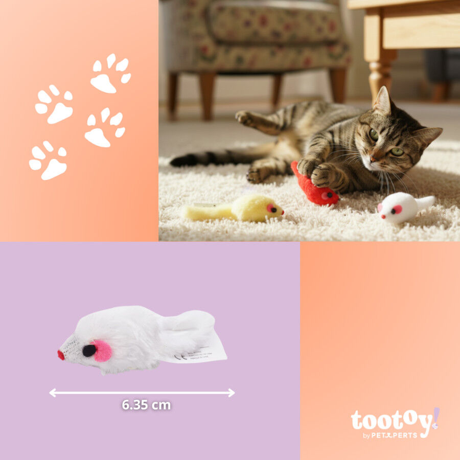 Tootoy! Comfort & Relax Brinquedo Ratos de Peluche para gatos, , large Imagem n&uacute;mero 6