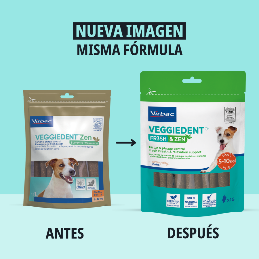 15 sticks Virbac L&aacute;minas Veggiedent Zen S para c&atilde;es, , large Imagem n&uacute;mero 3