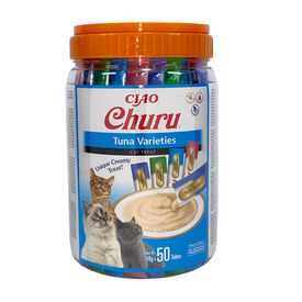 Churu Snack Cremoso Variedades de Atum para gatos &ndash; Pack 50