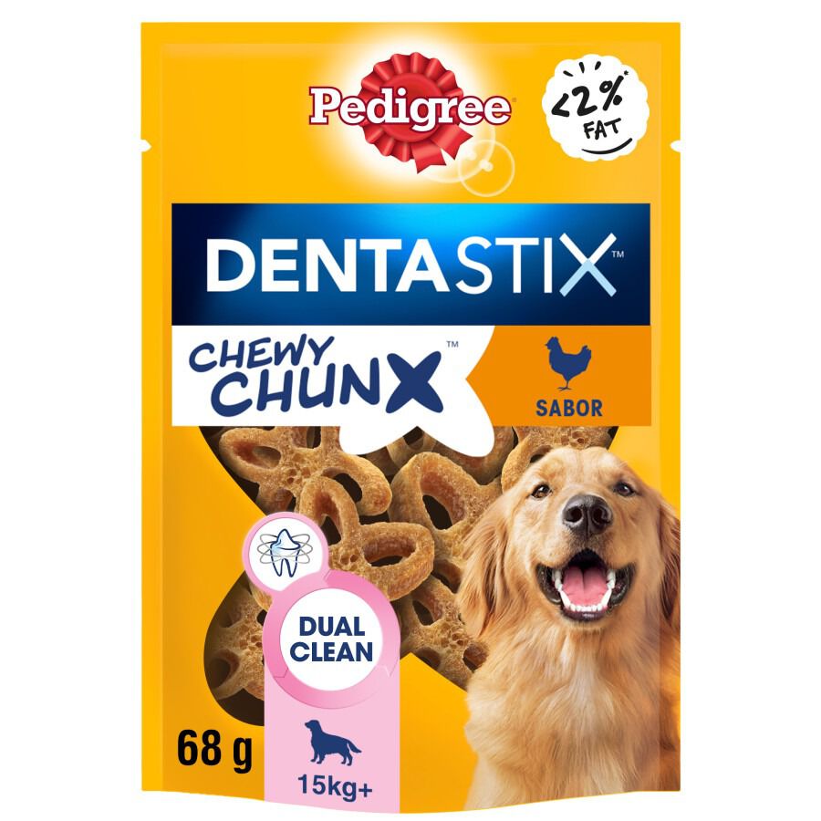 68 g Pedigree Dentastix Chewy Chunx Snacks Dent&aacute;rios Frango para C&atilde;es M&eacute;dios e Grandes, , large Imagem n&uacute;mero 1