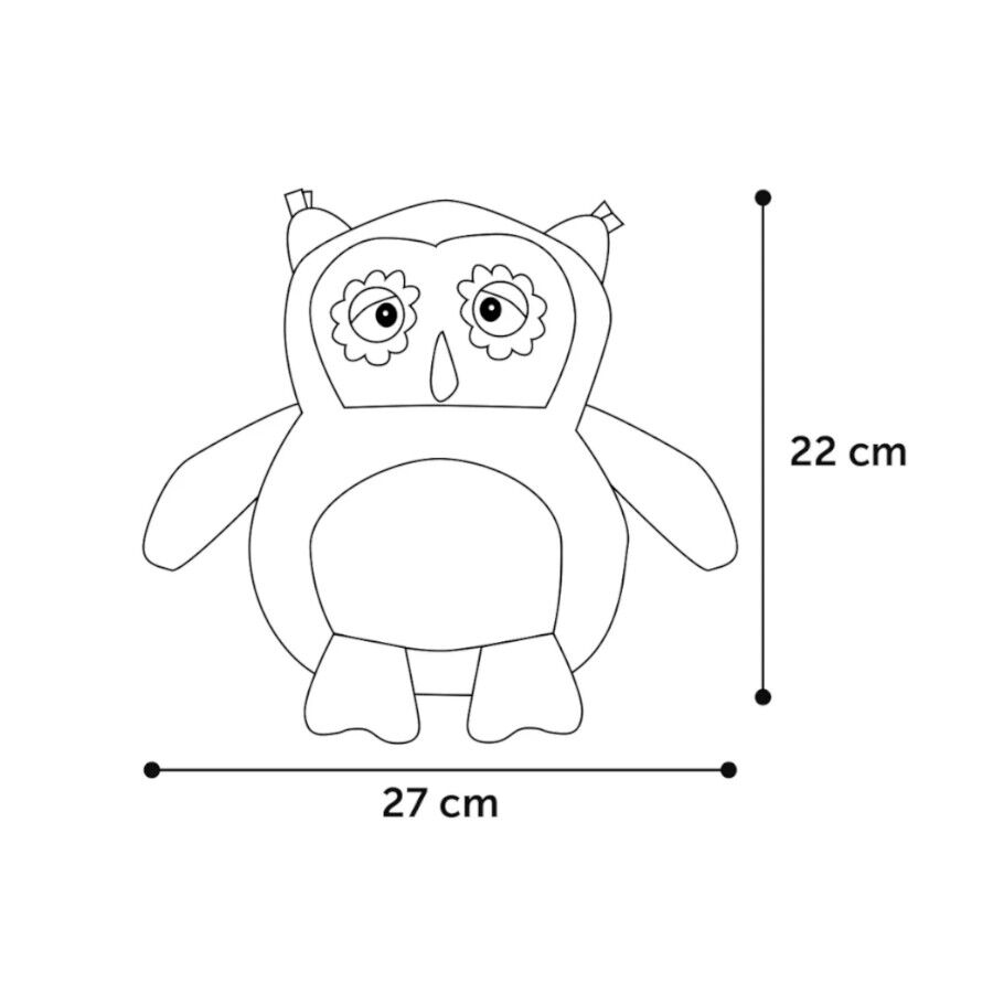 Flamingo Stan Coruja Cinza de Peluche Coruja para c&atilde;es, , large Imagem n&uacute;mero 2