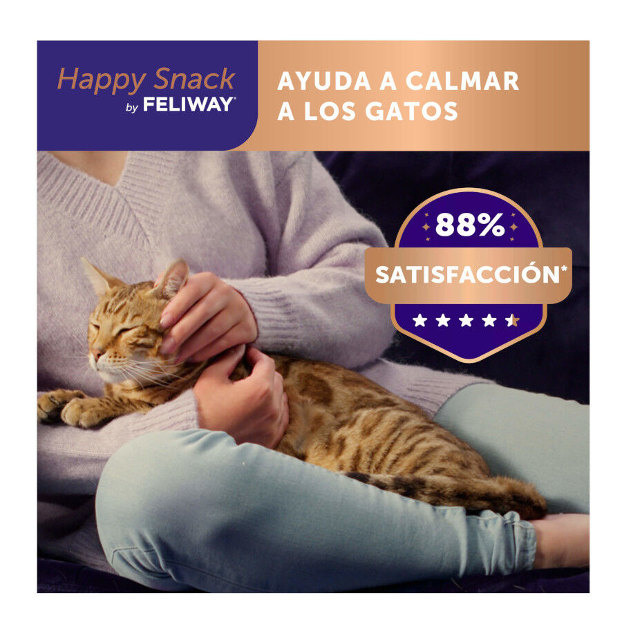 6 saquetas x 10 g Feliway Saquetas Happy Snack Calmante de Frango para gatos, , large Imagem n&uacute;mero 8