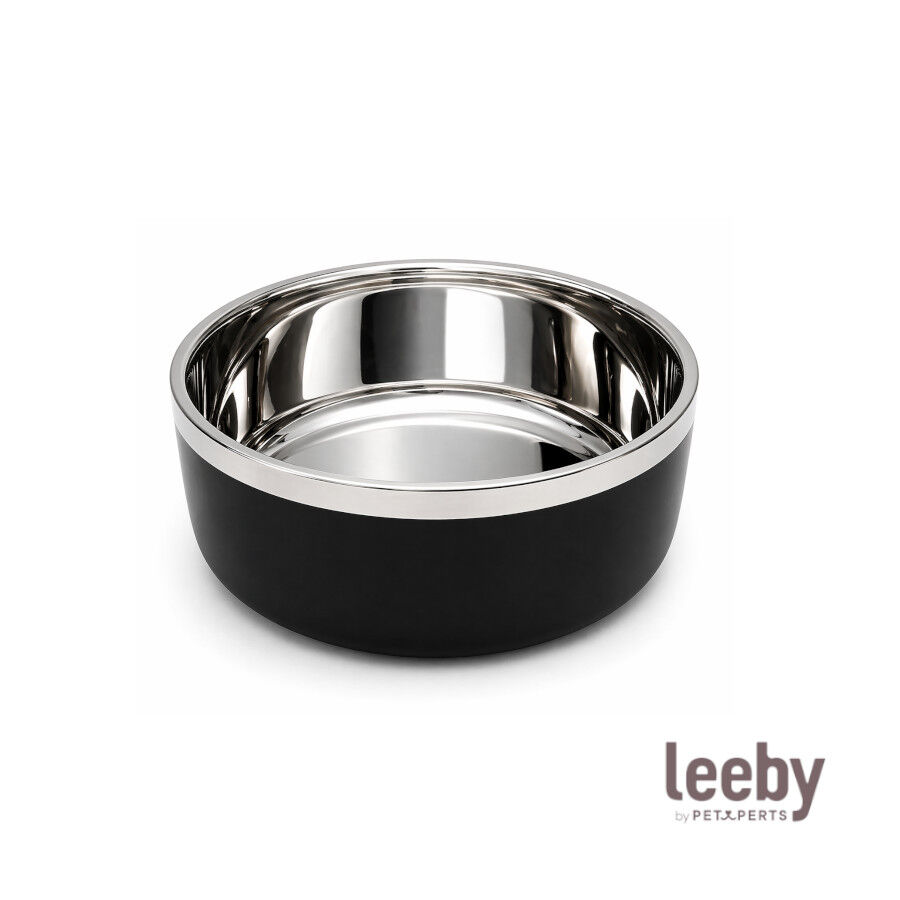 Leeby Comedouro de Parede Dupla em A&ccedil;o Inoxid&aacute;vel para c&atilde;es e gatos, , large Imagem n&uacute;mero 2