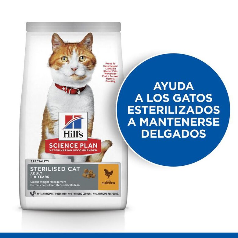 15 kg Hill's Science Plan Sterilised Adult Frango ração para gatos,  Imagem número 6 15 kg Hill's Science Plan Sterilised Adult Frango ração para gatos, , large Imagem número 6