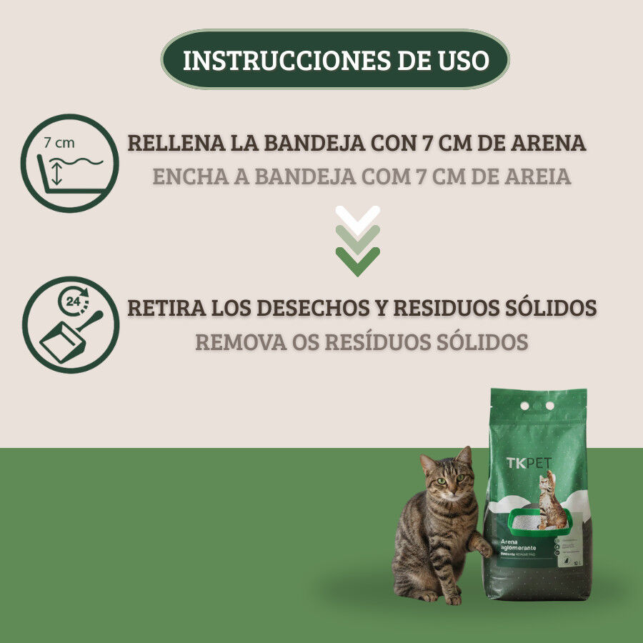 2 x 10 L TK-Pet Arena aglomerante de bentonite e pinho para gatos Pack poupan&ccedil;a!, , large Imagem n&uacute;mero 4