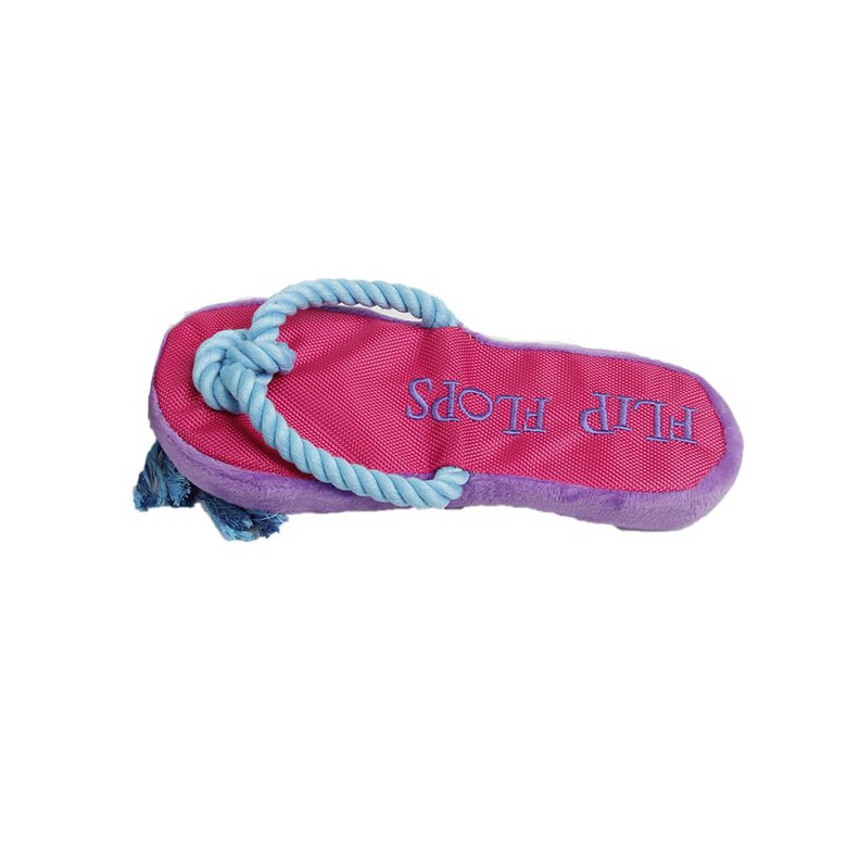 Summer Vibes Flip Flop Chinelo com Corda Rosa e Azul Brinquedo para cães,  Imagem número 1 Summer Vibes Flip Flop Chinelo com Corda Rosa e Azul Brinquedo para cães, , large Imagem número 1